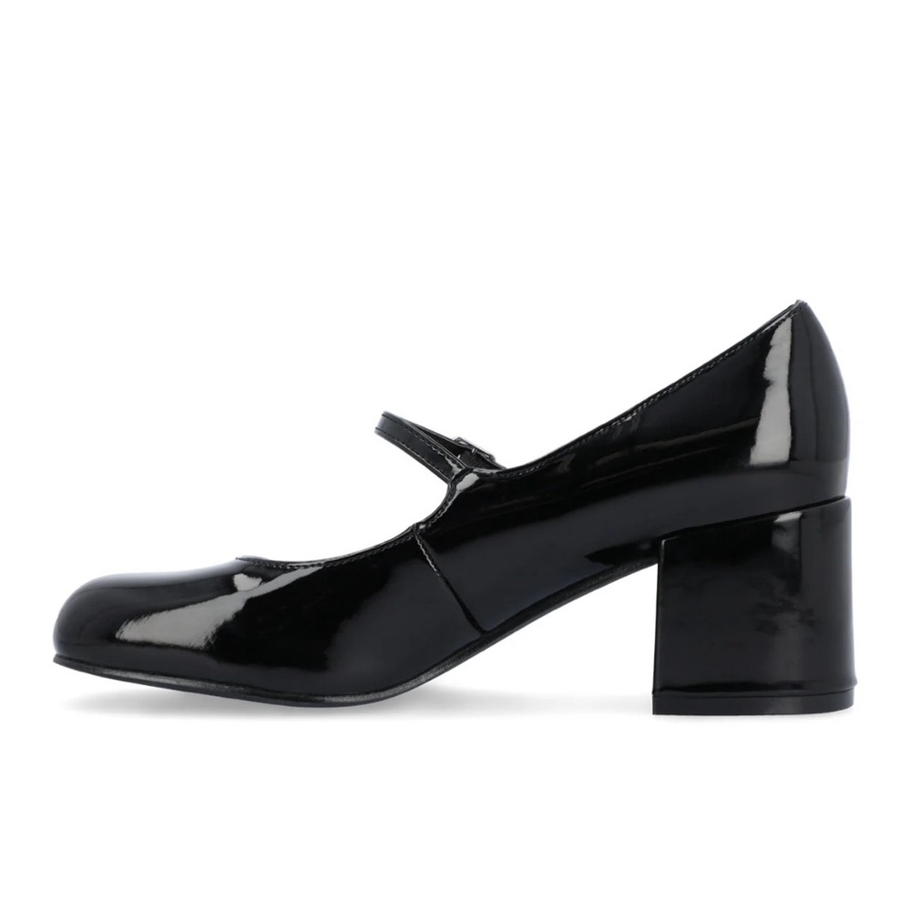 JOURNEE OKENNA MARY JANE PUMP HEELS IN BLACK PATENT US 7 … - Picture 3 of 16